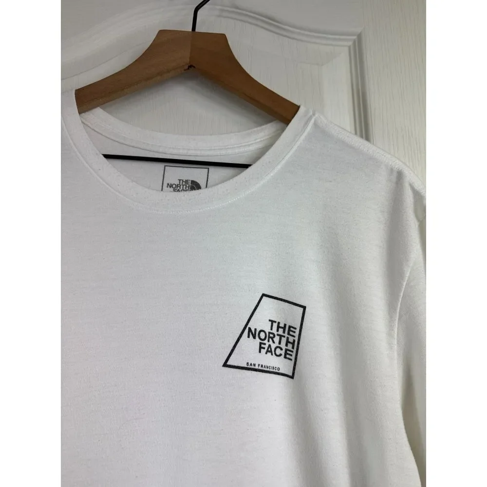 The North Face White Graphic Logo T Shirt Men’s XL Outdoor Casual Tee